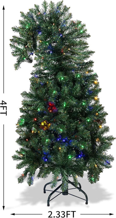 Prelit Alpine Tree, 4ft. Bendable Christmas Whoville Grinch Tree - The Fox Decor